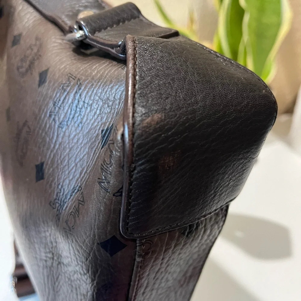MCM Brown Leather Crossbody Bag - Picture 9 of 14